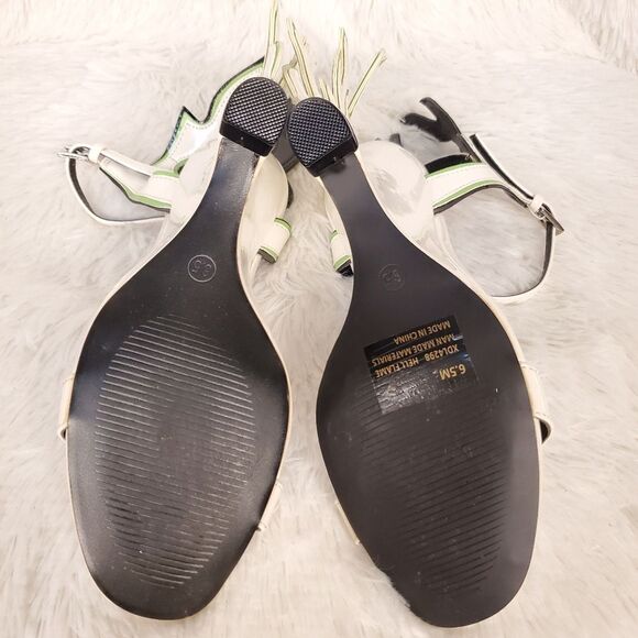 Cape Robbin White Neon Flame Wedge Heels Size 6.5 - Picture 6 of 6